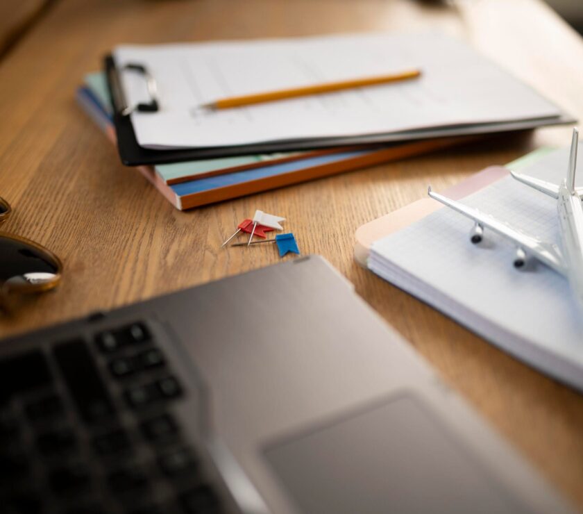 high-angle-notebook-laptop-arrangement